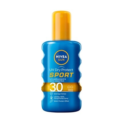 Sun Uv Dry Protect Sport Sun Spray Spf 30 200 мл - солнцезащитный крем для спортсменов, устойчивый к поту и воде, Nivea
Sun Uv Dry Protect Sport Sun Spray Spf 30 200 мл - солнцезащитный крем для спортсменов, устойчивый к поту и воде, Nivea