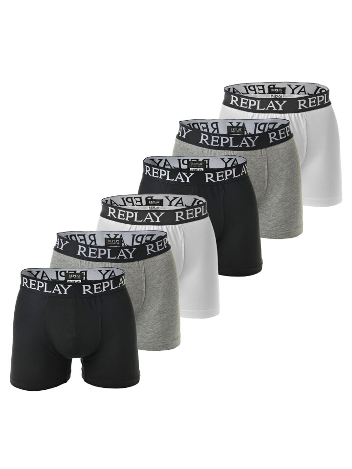 Боксеры Replay short 6er Pack, цвет schwarz/grau/weiß
Боксеры Replay short 6er Pack, цвет schwarz/grau/weiß