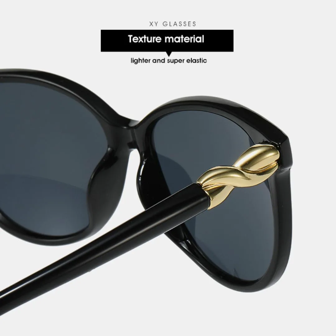 Элегантные женские солнцезащитные очки в роскошной оправе из сплава с витыми дужками, большого размера, для активного отдыха на открытом воздухе VFDHN, White Gray
Элегантные женские солнцезащитные очки в роскошной оправе из сплава с витыми дужками, большого размера, для активного отдыха на открытом воздухе VFDHN, White Gray