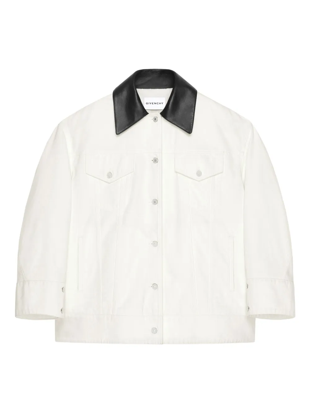 Джинсовая куртка с кожаным воротником Givenchy, белый
Джинсовая куртка с кожаным воротником Givenchy, белый
