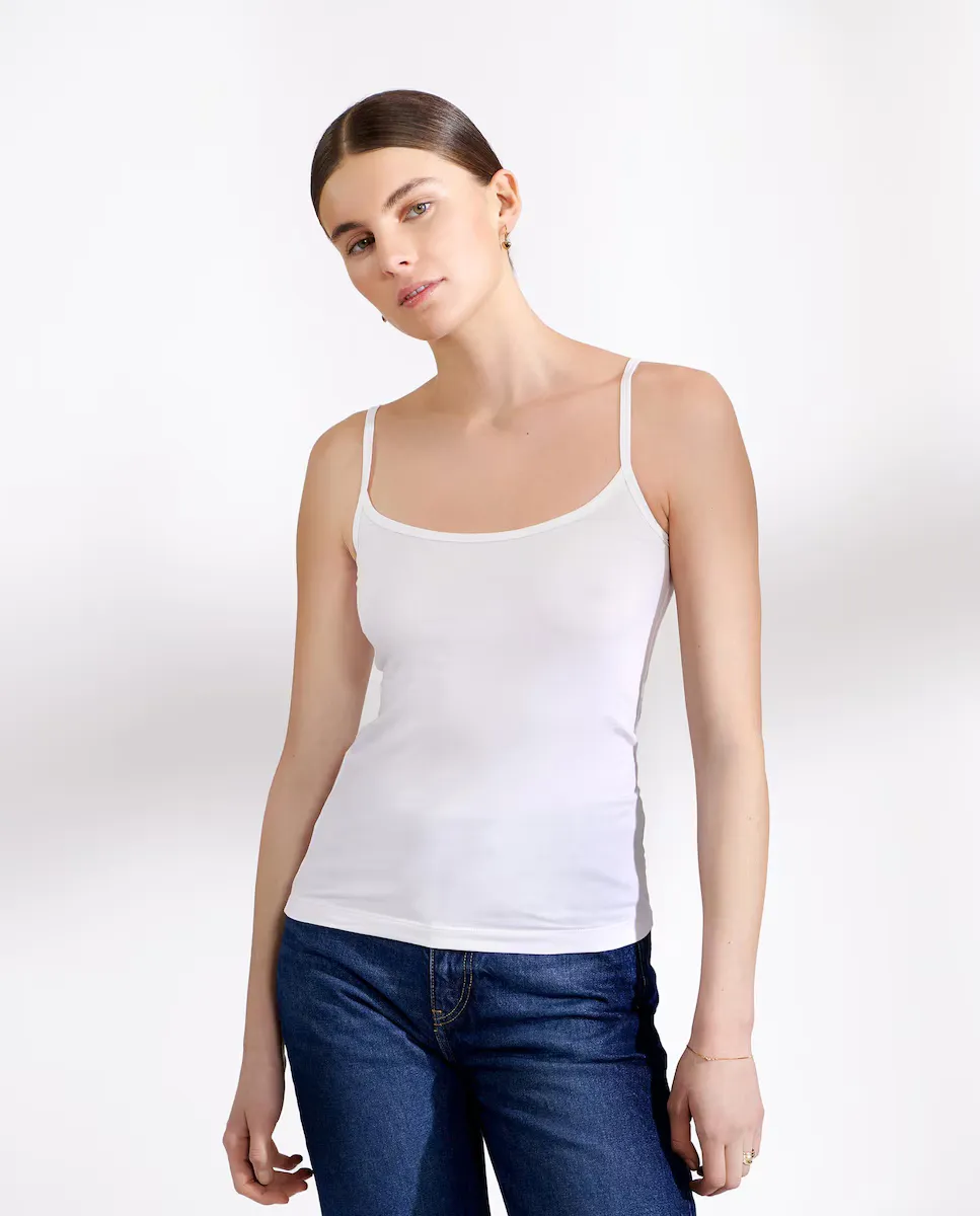 Женская футболка на эластичных бретелях белого цвета Bread & Boxers, белый
Женская футболка на эластичных бретелях белого цвета Bread & Boxers, белый