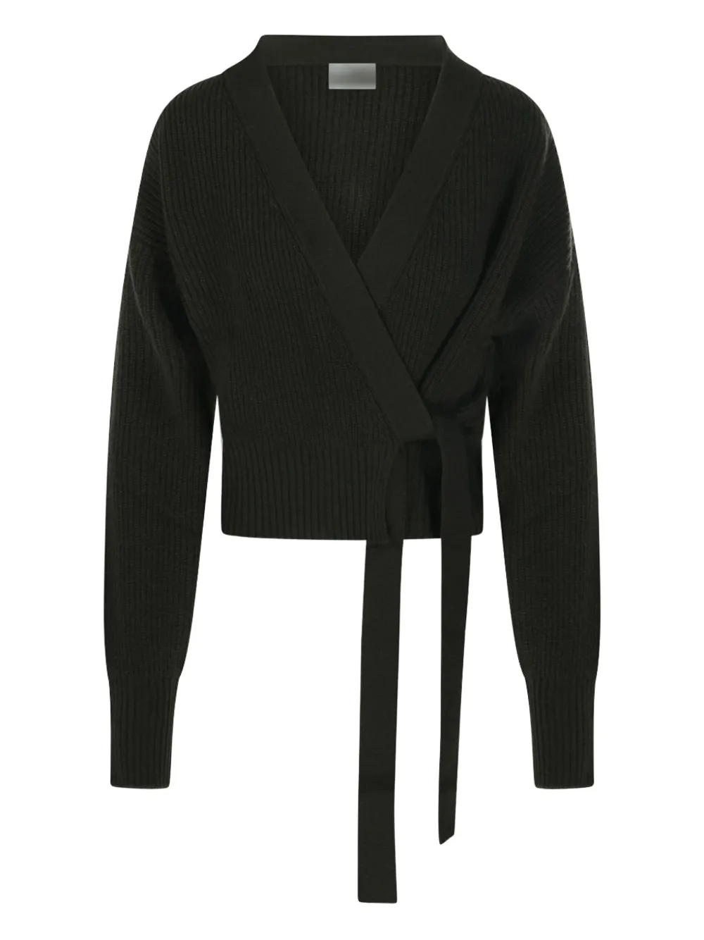 Кардиган с запахом спереди в рубчик ALLUDE, зеленый
Кардиган с запахом спереди в рубчик ALLUDE, зеленый