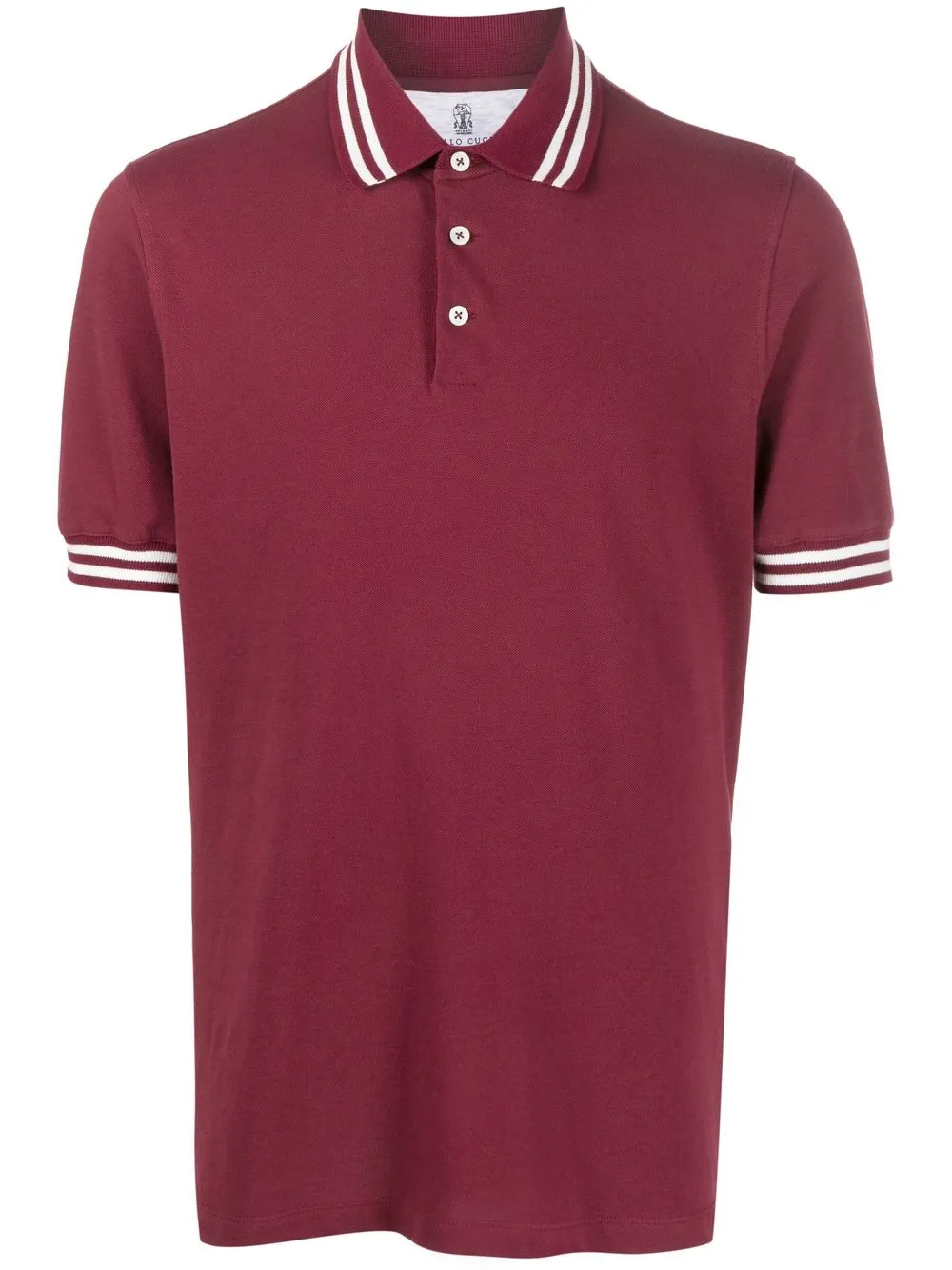 Рубашка поло с отделкой в полоску Brunello Cucinelli, красный
Рубашка поло с отделкой в полоску Brunello Cucinelli, красный
