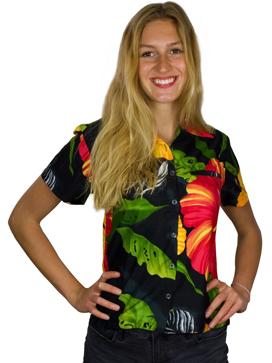 Блуза King Kameha Big Flower, черный
Блуза King Kameha Big Flower, черный