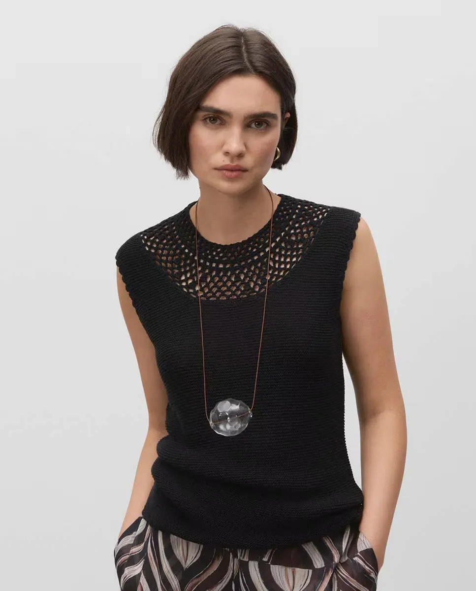 Женский трикотажный топ Simorra, черный 
Женский трикотажный топ Simorra, черный