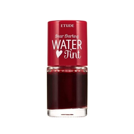 Etude Dear Darling Water Tint Cherry Ade 21Ad — Яркий цветной оттенок для губ с увлажняющим невесомым финишем — Легкий тинт для губ с защитой от размазывания K-Beauty, Etude House
