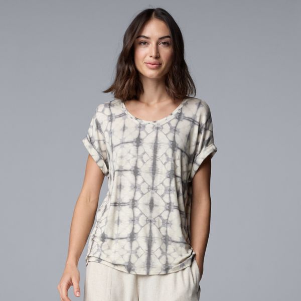 Женская футболка с круглым вырезом и рукавом долман Simply Vera Vera Wang, цвет grey geo dye
Женская футболка с круглым вырезом и рукавом долман Simply Vera Vera Wang, цвет grey geo dye