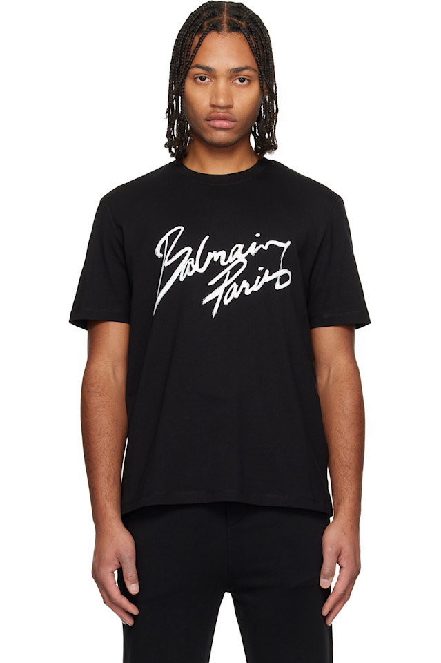 Balmain Черная футболка с надписью «Balmain Paris»
Balmain Черная футболка с надписью «Balmain Paris»