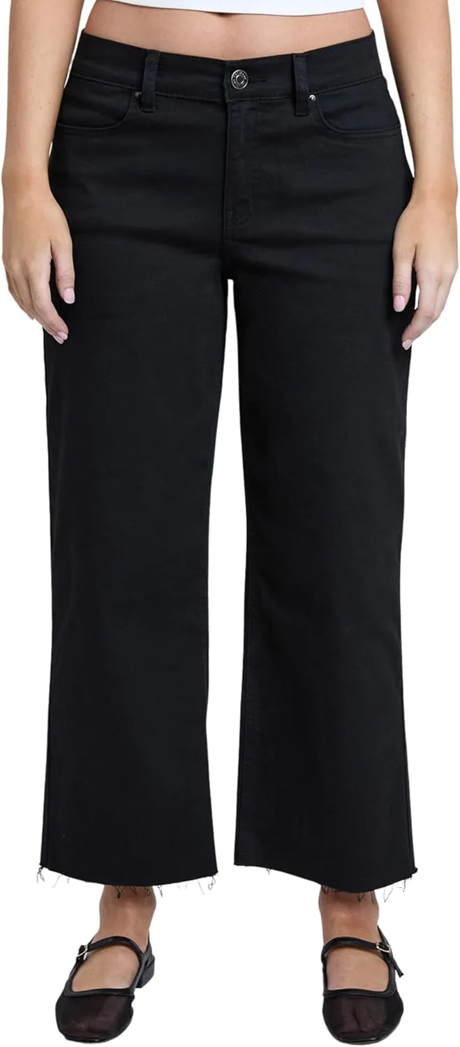YMI Women's High Rise Cropped Trouser Jeans Wide Leg Fit, P209207
YMI Women's High Rise Cropped Trouser Jeans Wide Leg Fit, P209207