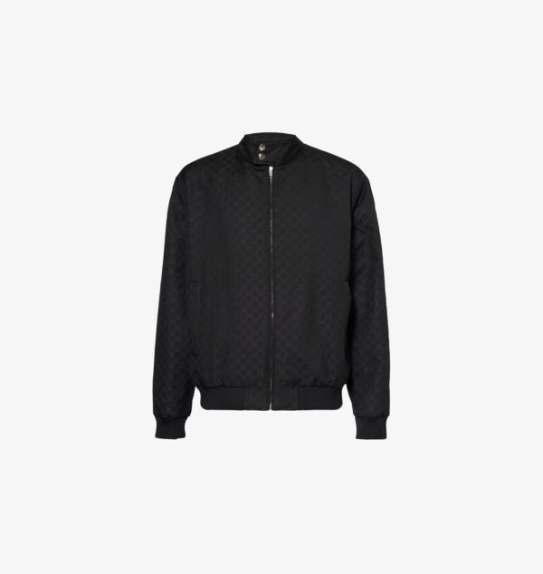 Куртка свободного кроя из тканого материала с принтом монограммы, двумя карманами на молнии Gucci, черный
Куртка свободного кроя из тканого материала с принтом монограммы, двумя карманами на молнии Gucci, черный