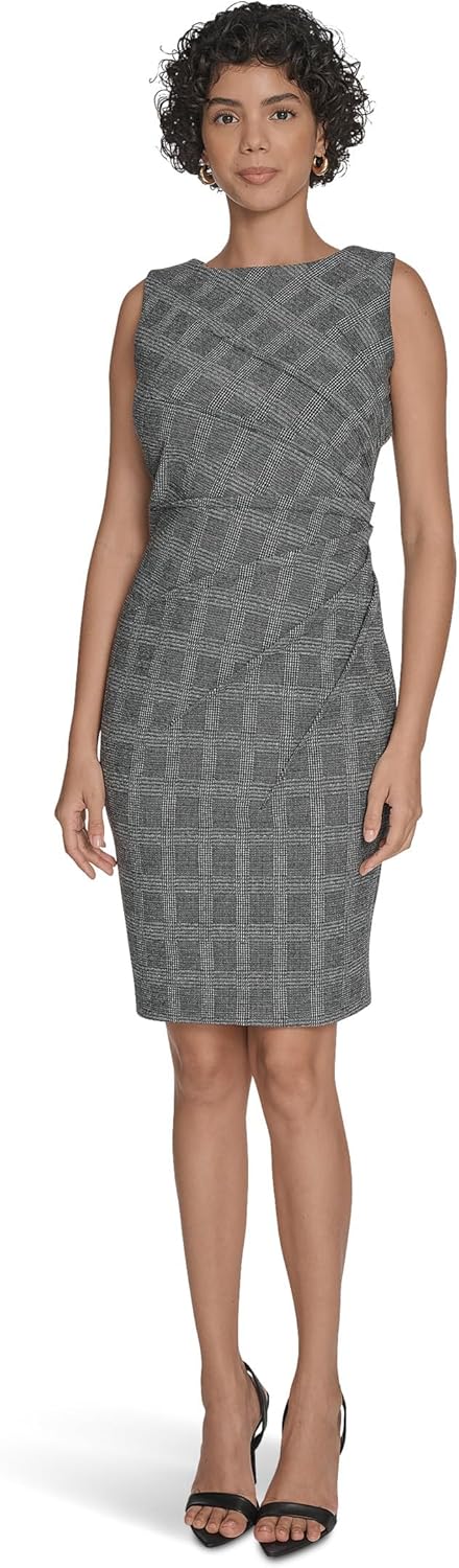 Calvin Klein Women's Ponte Starburst Sheath, Black/Grey/Cream
Calvin Klein Women's Ponte Starburst Sheath, Black/Grey/Cream