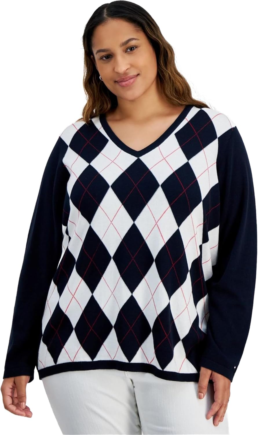 Женский свитер с ромбами Tommy Hilfiger, Blue
Женский свитер с ромбами Tommy Hilfiger, Blue