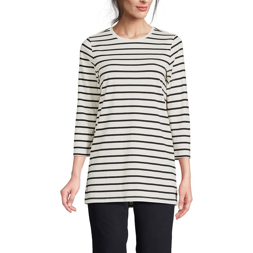 Женская хлопковая туника с круглым вырезом Lands End Supima Lands' End, цвет Ivory Black Stripe
Женская хлопковая туника с круглым вырезом Lands End Supima Lands' End, цвет Ivory Black Stripe