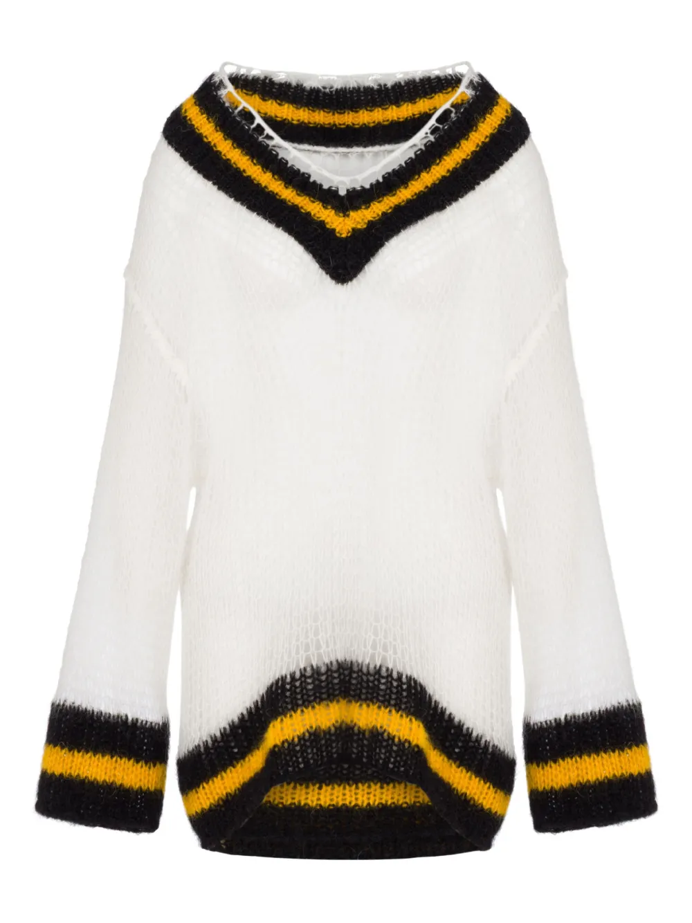 Свитер с V-образным вырезом Moschino, белый
Свитер с V-образным вырезом Moschino, белый