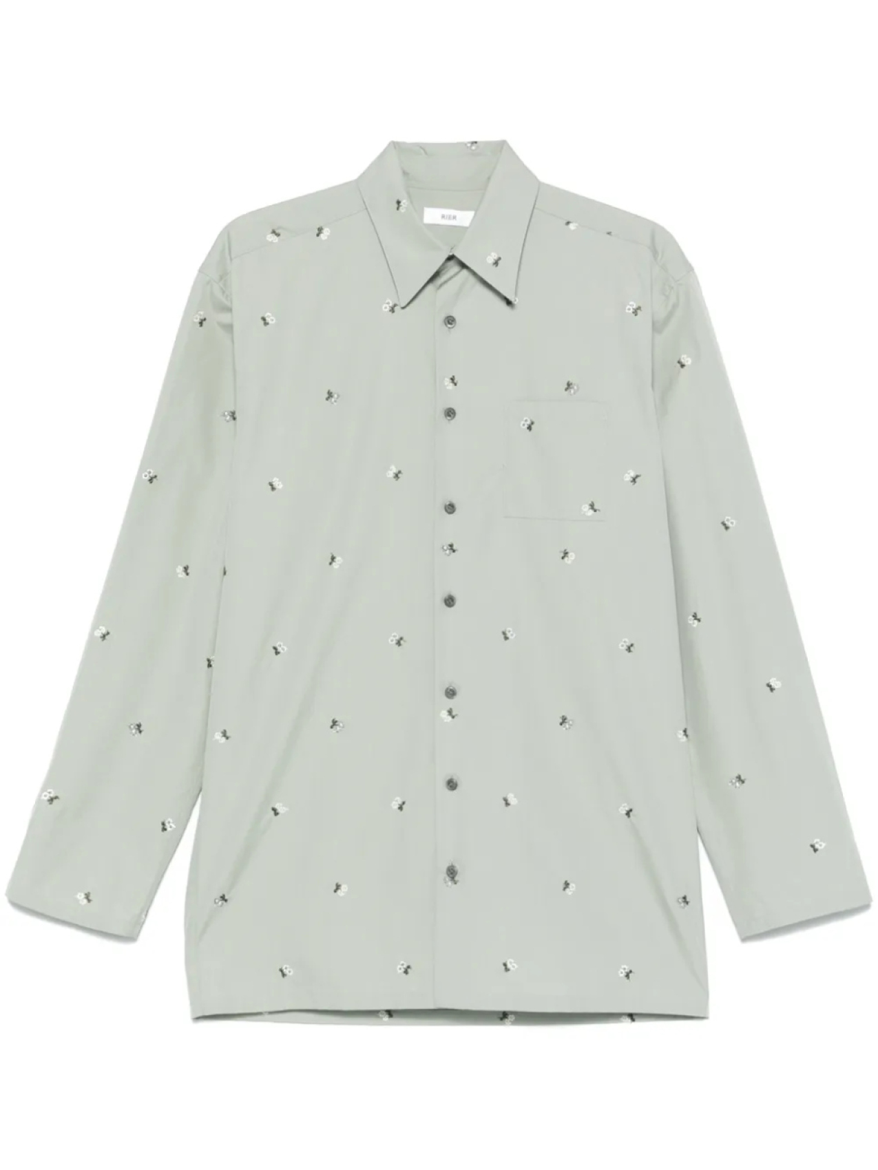 Рубашка из поплина Rier Argile Flowers, зеленый 
Рубашка из поплина Rier Argile Flowers, зеленый
