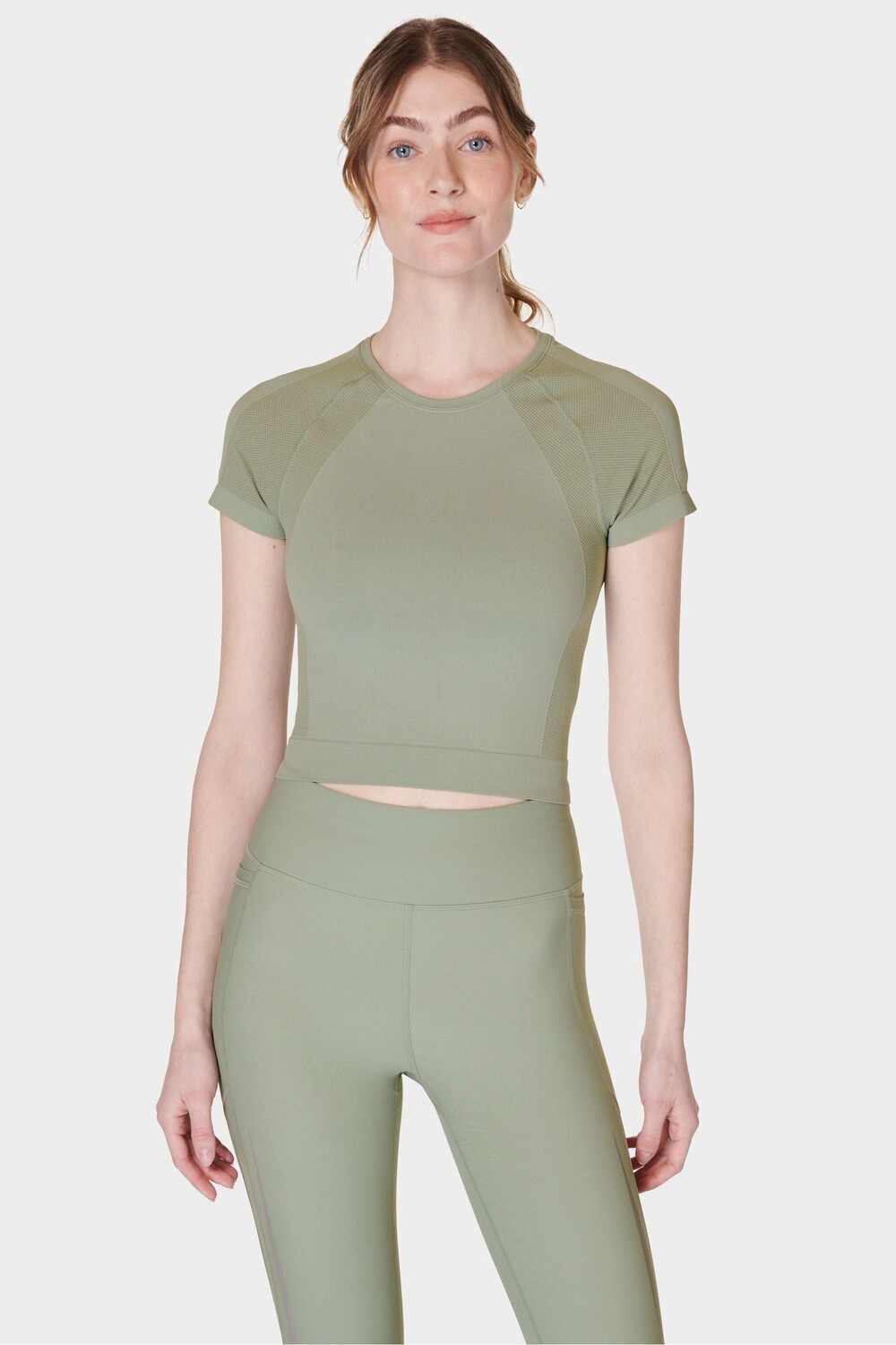 Короткая бесшовная тренировочная футболка для спортсменов Sweaty Betty, зеленый
Короткая бесшовная тренировочная футболка для спортсменов Sweaty Betty, зеленый