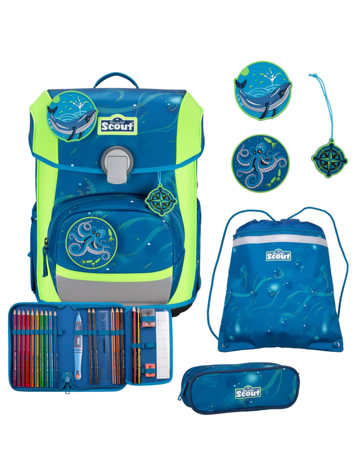 Scout Набор школьных сумок Neo, 4 предмета, цвет DIN Deep Sea, синий
Scout Набор школьных сумок Neo, 4 предмета, цвет DIN Deep Sea, синий