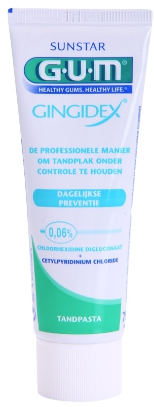 Зубная паста Gingidex 0,06% против зубного налета, поддерживающая здоровье десен G.U.M, 75 мл
Зубная паста Gingidex 0,06% против зубного налета, поддерживающая здоровье десен G.U.M, 75 мл