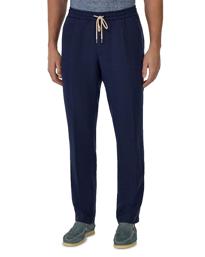 Городские льняные зауженные брюки Boggi Milano, синий
Городские льняные зауженные брюки Boggi Milano, синий