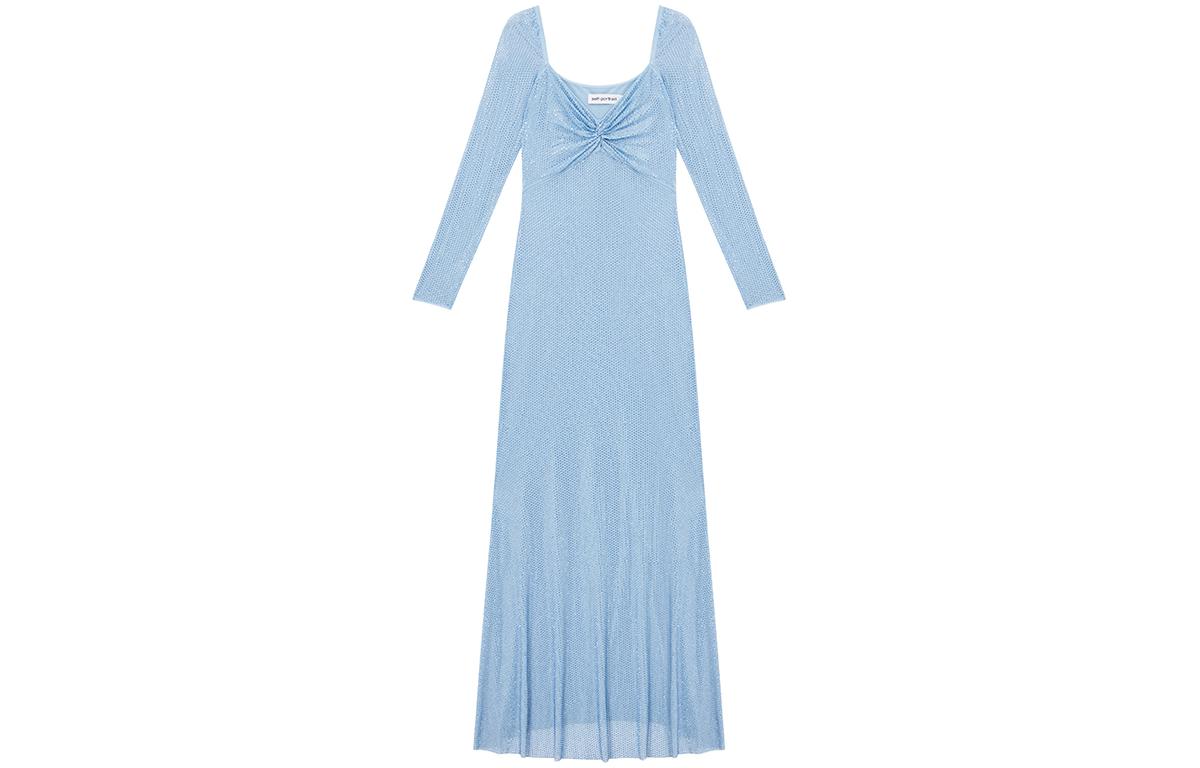 Рифленое платье макси с пайетками Self-portrait, синий
Рифленое платье макси с пайетками Self-portrait, синий