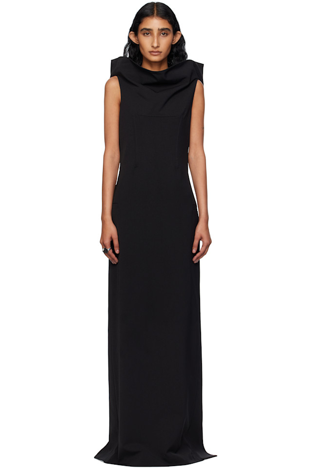 Макси-платье с поясом и открытой спиной Jean Paul Gaultier, черный
Макси-платье с поясом и открытой спиной Jean Paul Gaultier, черный