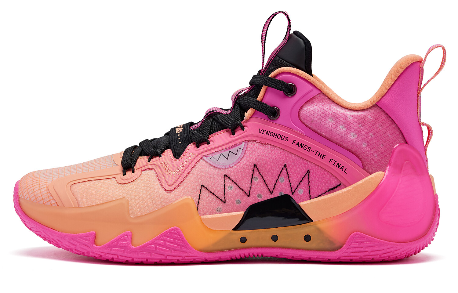 Баскетбольные кроссовки Poison Tooth Pro SE мужские с низким верхом, цвет дыня, цифровой розовый Qiaodan
Баскетбольные кроссовки Poison Tooth Pro SE мужские с низким верхом, цвет дыня, цифровой розовый Qiaodan