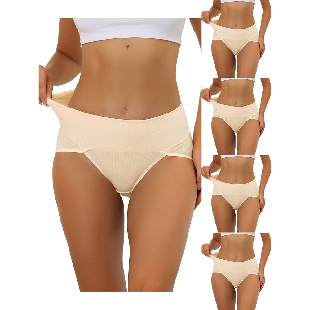 5 упаковок женского нижнего белья в рубчик с высоким вырезом и высокой талией для контроля живота, доступны в размерах больших размеров, разноцветные ALLEGRA K, Bg
5 упаковок женского нижнего белья в рубчик с высоким вырезом и высокой талией для контроля живота, доступны в размерах больших размеров, разноцветные ALLEGRA K, Bg