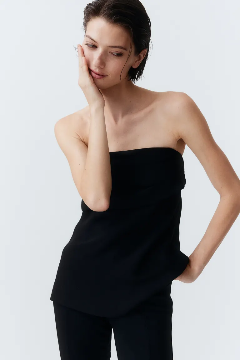 Топ-бандо H&M, черный 
Топ-бандо H&M, черный