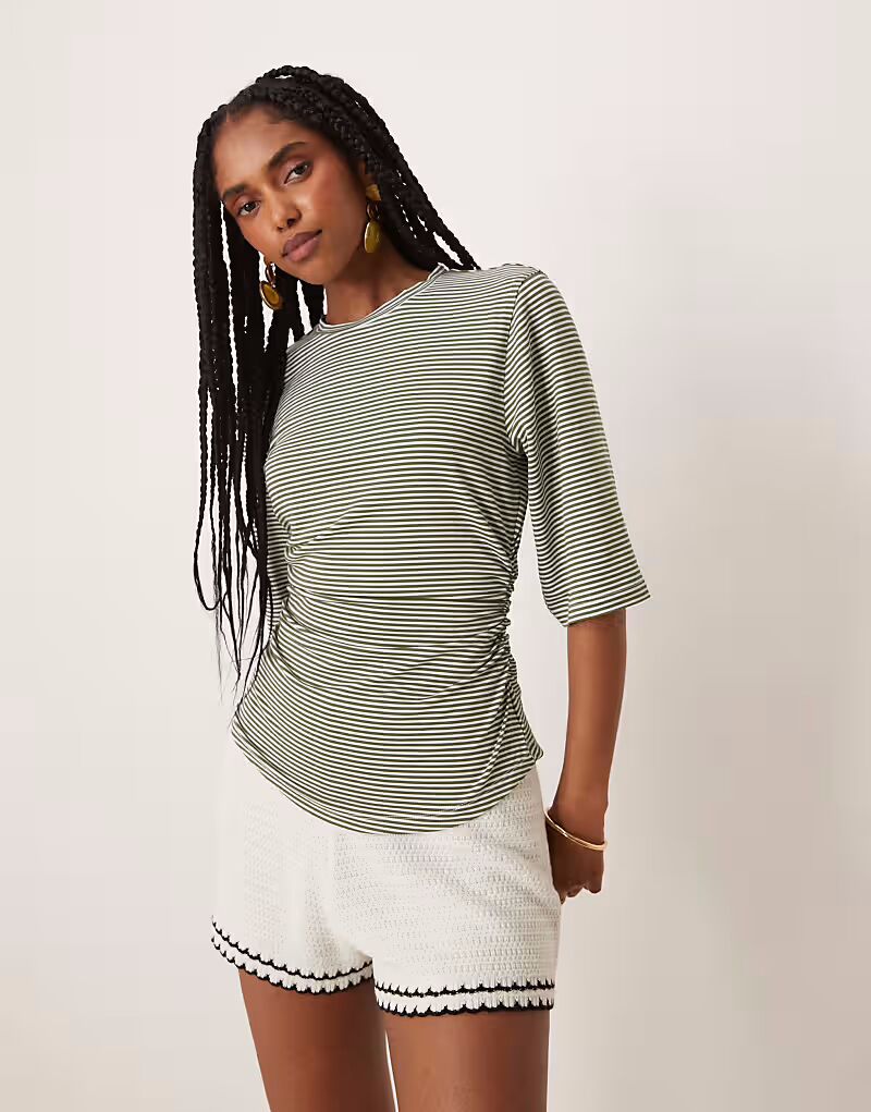 Футболка с полосками ASOS DESIGN зеленого цвета
Футболка с полосками ASOS DESIGN зеленого цвета