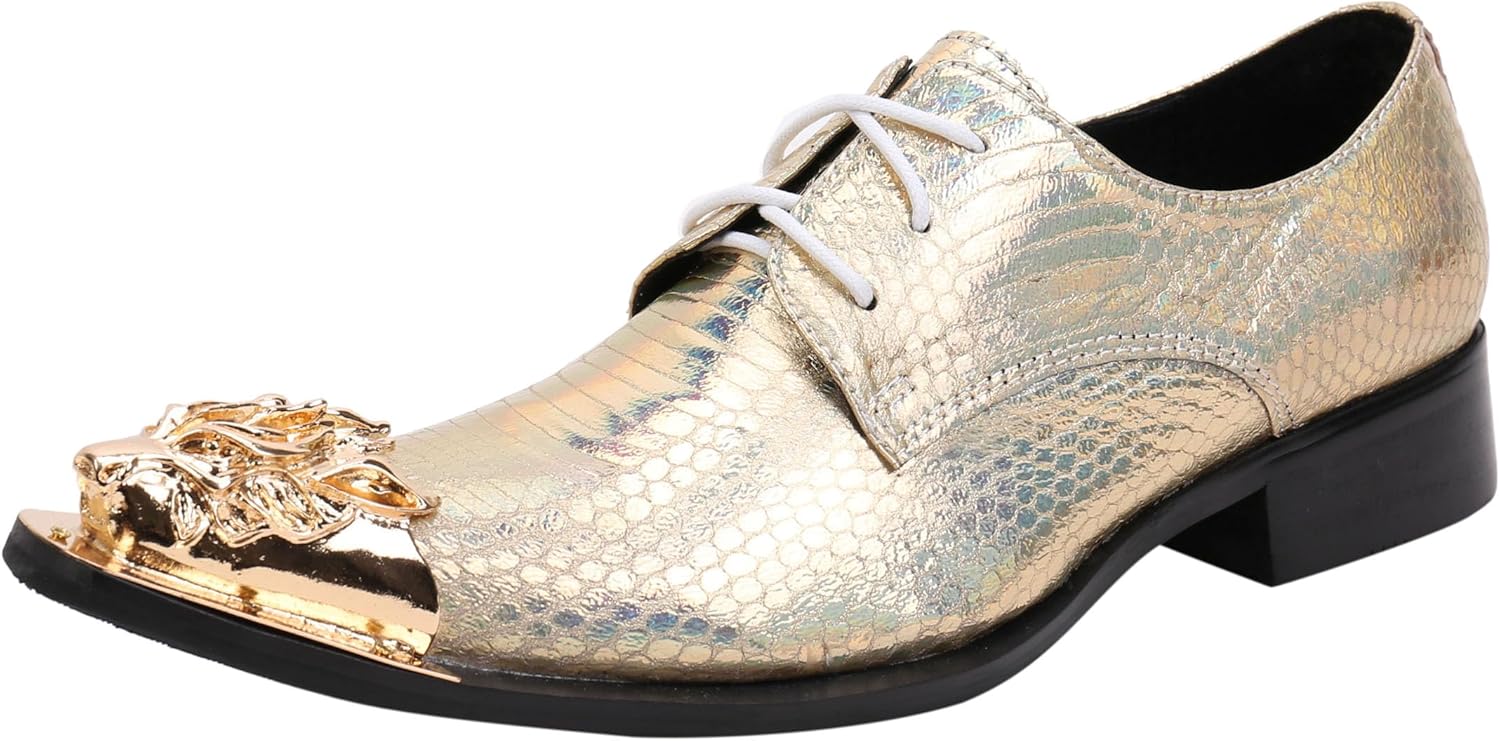 Мужские кожаные туфли Santimon с заостренным носком, шнуровкой, стильные повседневные Oxfords с металлическим наконечником, золотой
Мужские кожаные туфли Santimon с заостренным носком, шнуровкой, стильные повседневные Oxfords с металлическим наконечником, золотой