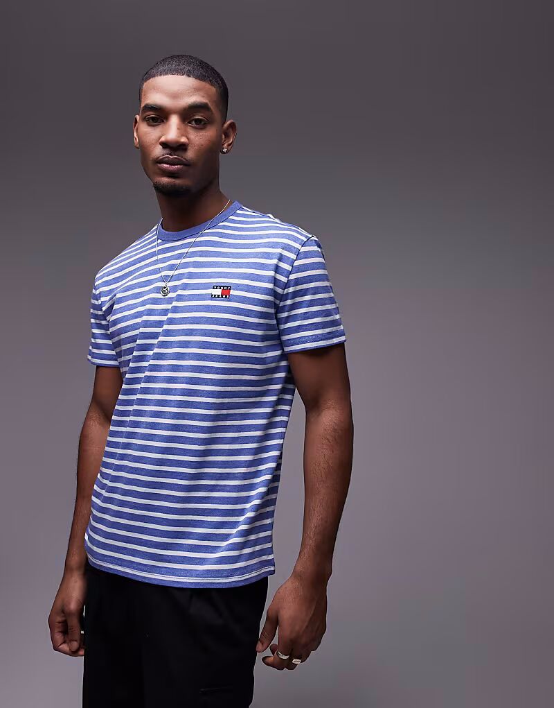 Футболка Tommy Jeans в полоску синего и белого цвета
Футболка Tommy Jeans в полоску синего и белого цвета