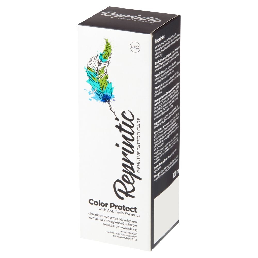Защитный крем для ежедневного ухода за татуировками Reprintic Color Protect, 100 мл
Защитный крем для ежедневного ухода за татуировками Reprintic Color Protect, 100 мл