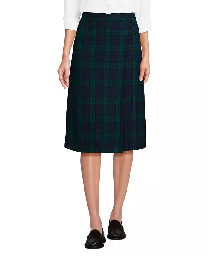 Женская клетчатая юбка А-силуэта ниже колена Lands' End, синий
Женская клетчатая юбка А-силуэта ниже колена Lands' End, синий