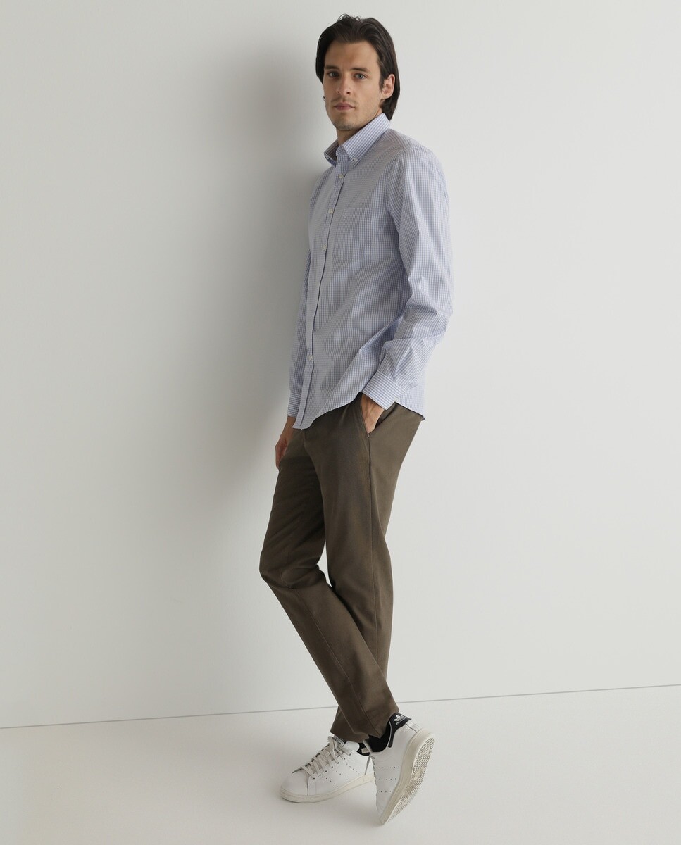 Обычная мужская рубашка в синюю клетку Florentino, светло-синий
Обычная мужская рубашка в синюю клетку Florentino, светло-синий