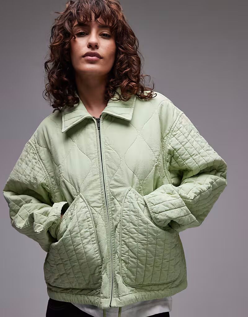 Повседневная стеганая куртка Topshop в цвете шалфея
Повседневная стеганая куртка Topshop в цвете шалфея