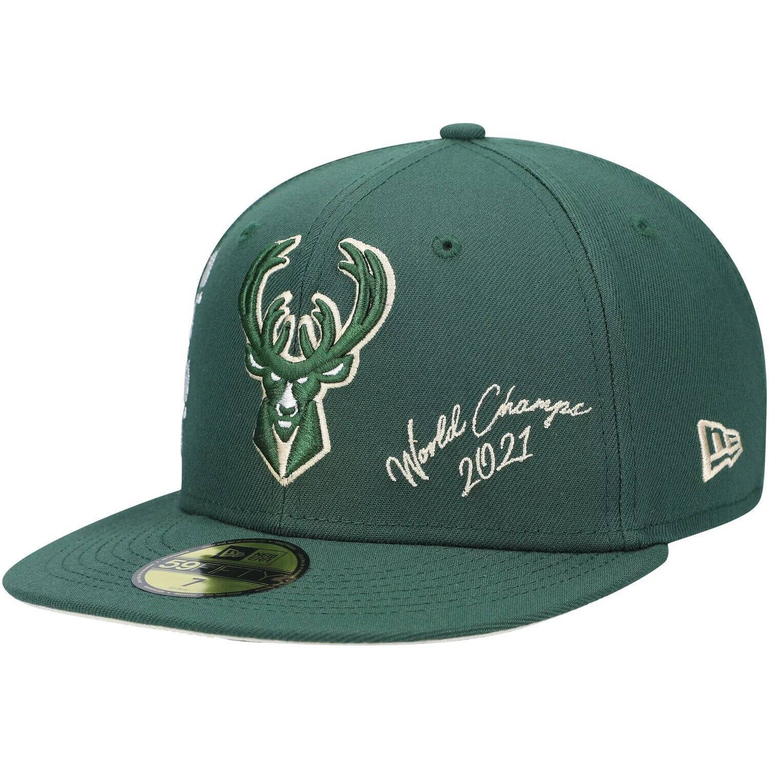 Мужская облегающая шляпа New Era Hunter Green Milwaukee Bucks 2021 NBA Finals Champions Icon 59FIFTY
Мужская облегающая шляпа New Era Hunter Green Milwaukee Bucks 2021 NBA Finals Champions Icon 59FIFTY