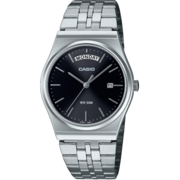 CASIO Кварцевые часы с нержавеющим браслетом унисекс черный циферблат
CASIO Кварцевые часы с нержавеющим браслетом унисекс черный циферблат