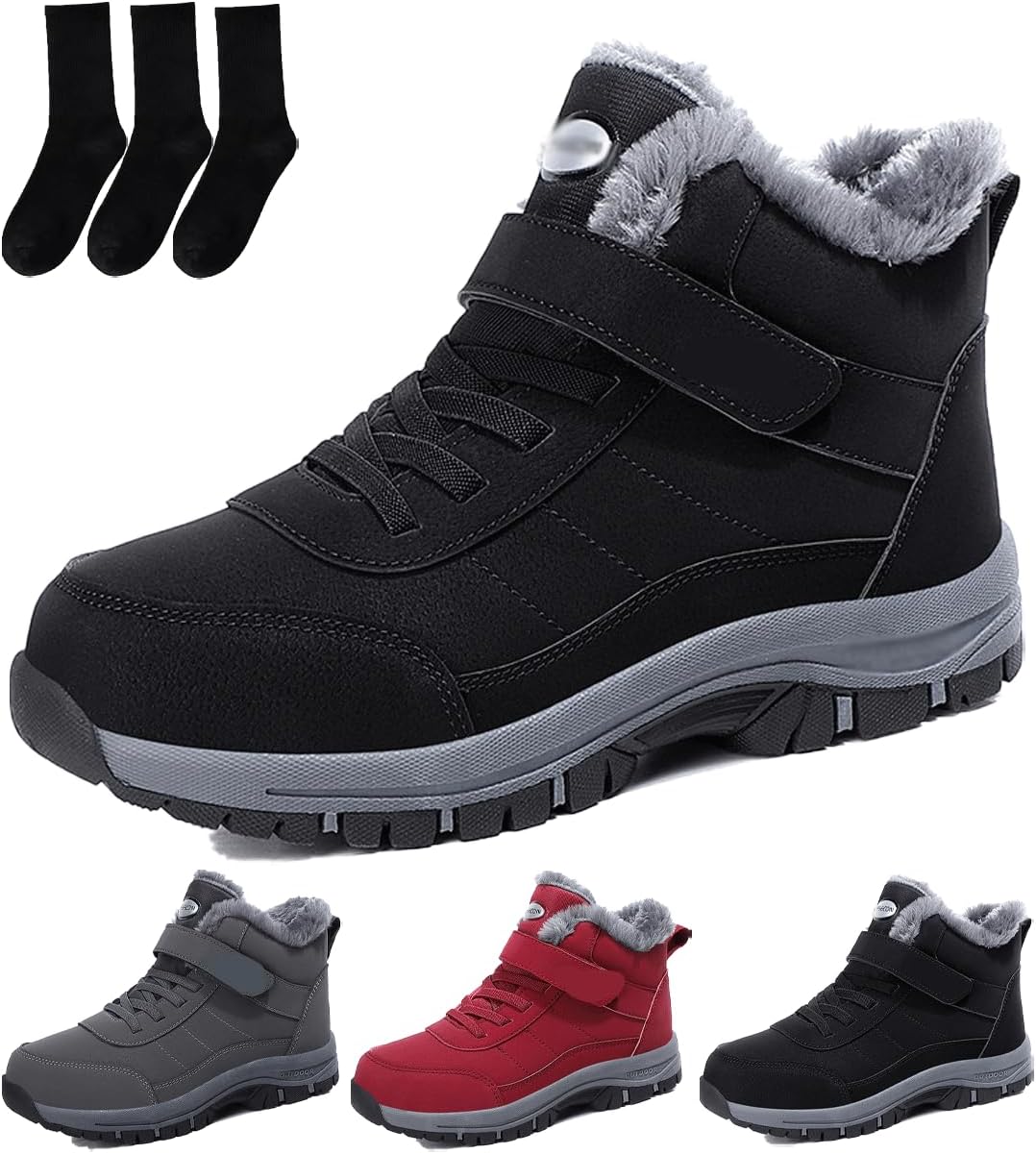 Теплые зимние ботинки с меховой подкладкой для мужчин и женщин, теплые и водонепроницаемые зимние ботильоны, прочные, удобные и нескользящие Generic, черный
Теплые зимние ботинки с меховой подкладкой для мужчин и женщин, теплые и водонепроницаемые зимние ботильоны, прочные, удобные и нескользящие Generic, черный