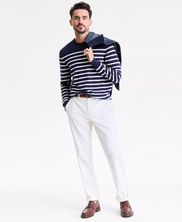 Мужской свитер Breton Regular-Fit в полоску из 100% кашемира Club Room, синий
Мужской свитер Breton Regular-Fit в полоску из 100% кашемира Club Room, синий