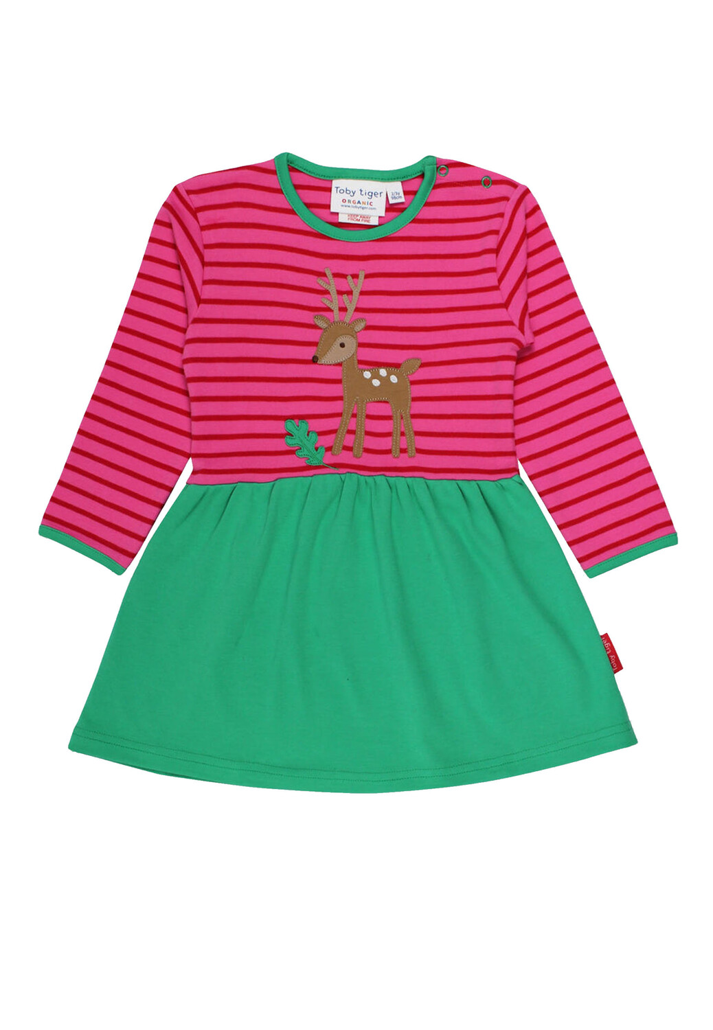 Платье Toby Tiger mit Rehkitz Applikation, розовый 
Платье Toby Tiger mit Rehkitz Applikation, розовый