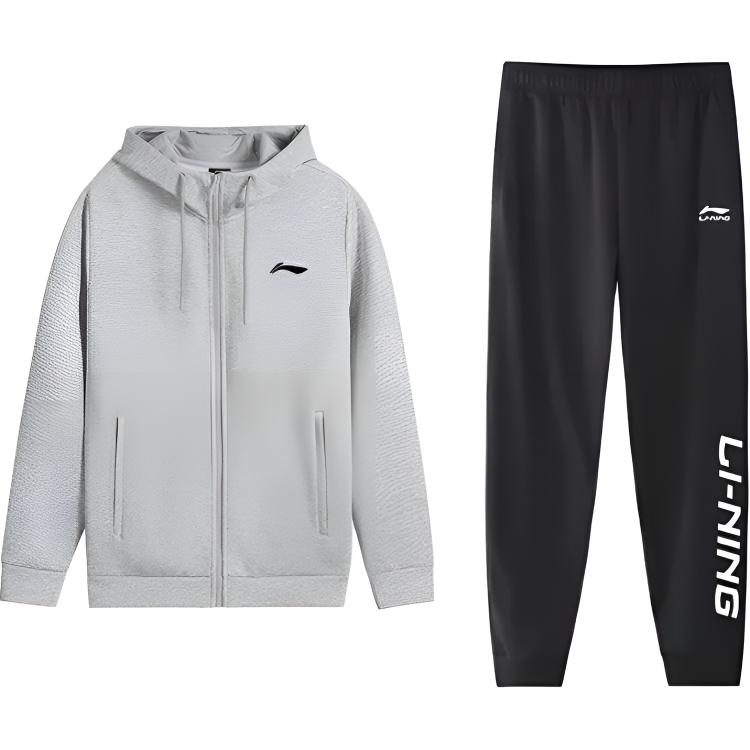 Li Ning Повседневная спортивная одежда унисекс, серый + черный
Li Ning Повседневная спортивная одежда унисекс, серый + черный