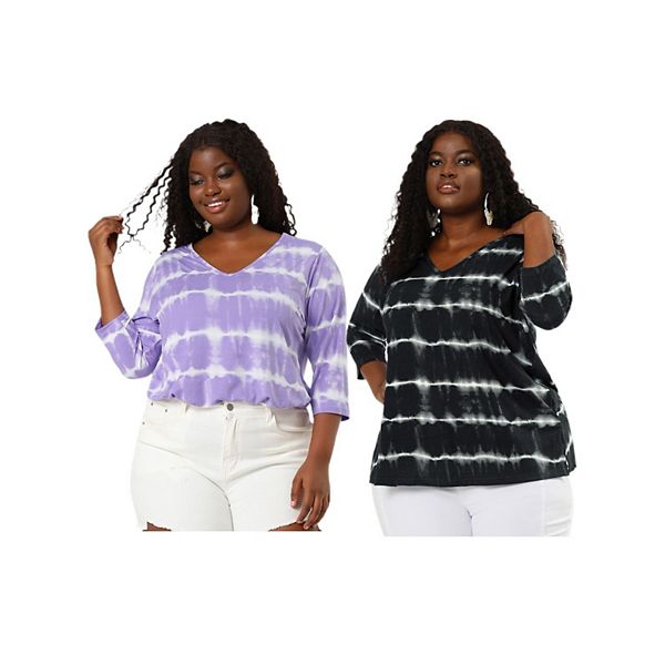 Футболка plus size для женщин v-образным вырезом и 3/4 рукавом в полоску с принтом тай-дай Agnes Orinda, Black Purple, Черный, Футболка plus size для женщин v-образным вырезом и 3/4 рукавом в полоску с принтом тай-дай Agnes Orinda, Black Purple
Футболка plus size для женщин v-образным вырезом и 3/4 рукавом в полоску с принтом тай-дай Agnes Orinda, Black Purple, Черный, Футболка plus size для женщин v-образным вырезом и 3/4 рукавом в полоску с принтом тай-дай Agnes Orinda, Black Purple