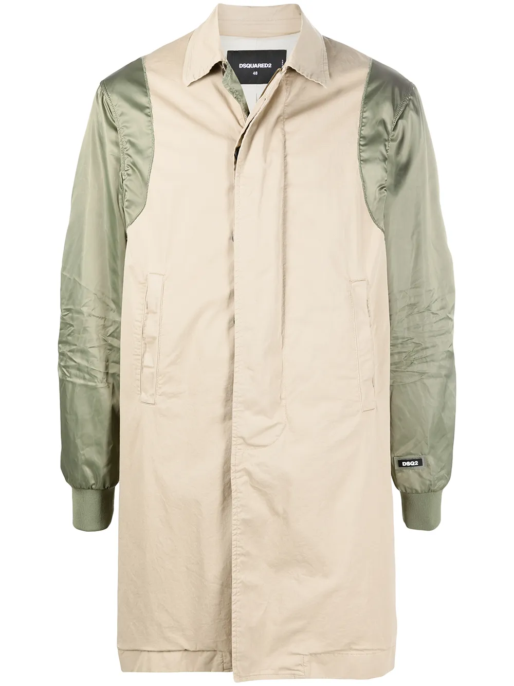 Однобортное пальто с контрастными рукавами DSQUARED2, нейтральный
Однобортное пальто с контрастными рукавами DSQUARED2, нейтральный