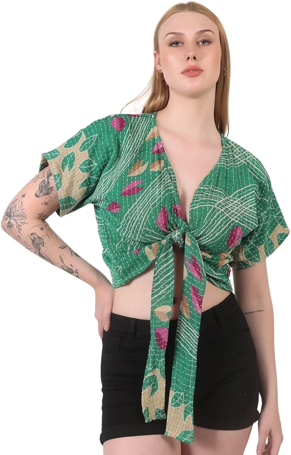 Винтажный хлопковый топ Wevez с завязкой спереди
Винтажный хлопковый топ Wevez с завязкой спереди