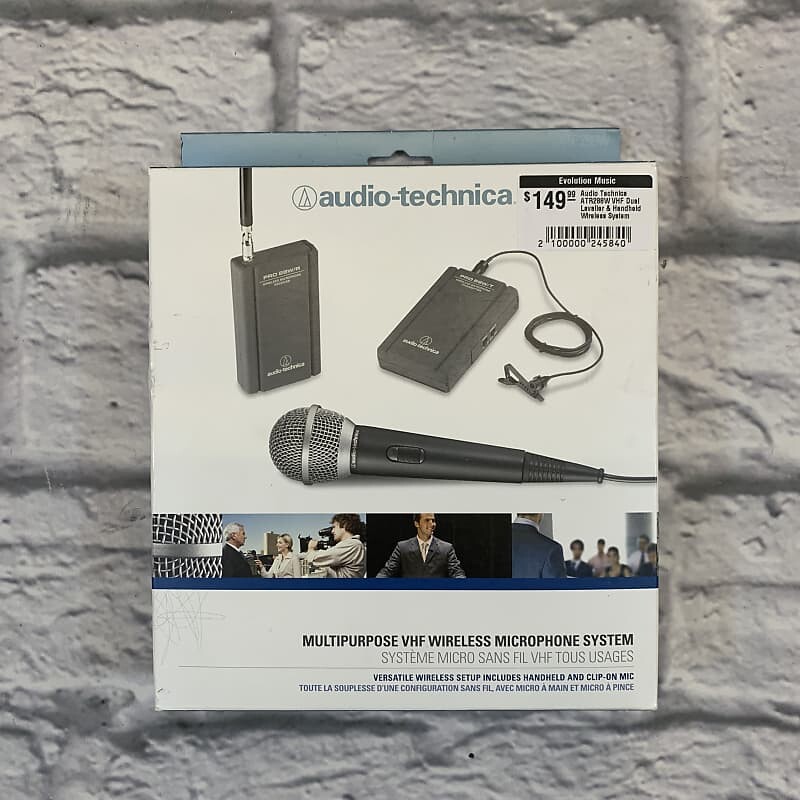 Микрофон петличный Audio-Technica ATR288W VHF Dual Lavalier & Handheld Wireless System Microphone
Микрофон петличный Audio-Technica ATR288W VHF Dual Lavalier & Handheld Wireless System Microphone