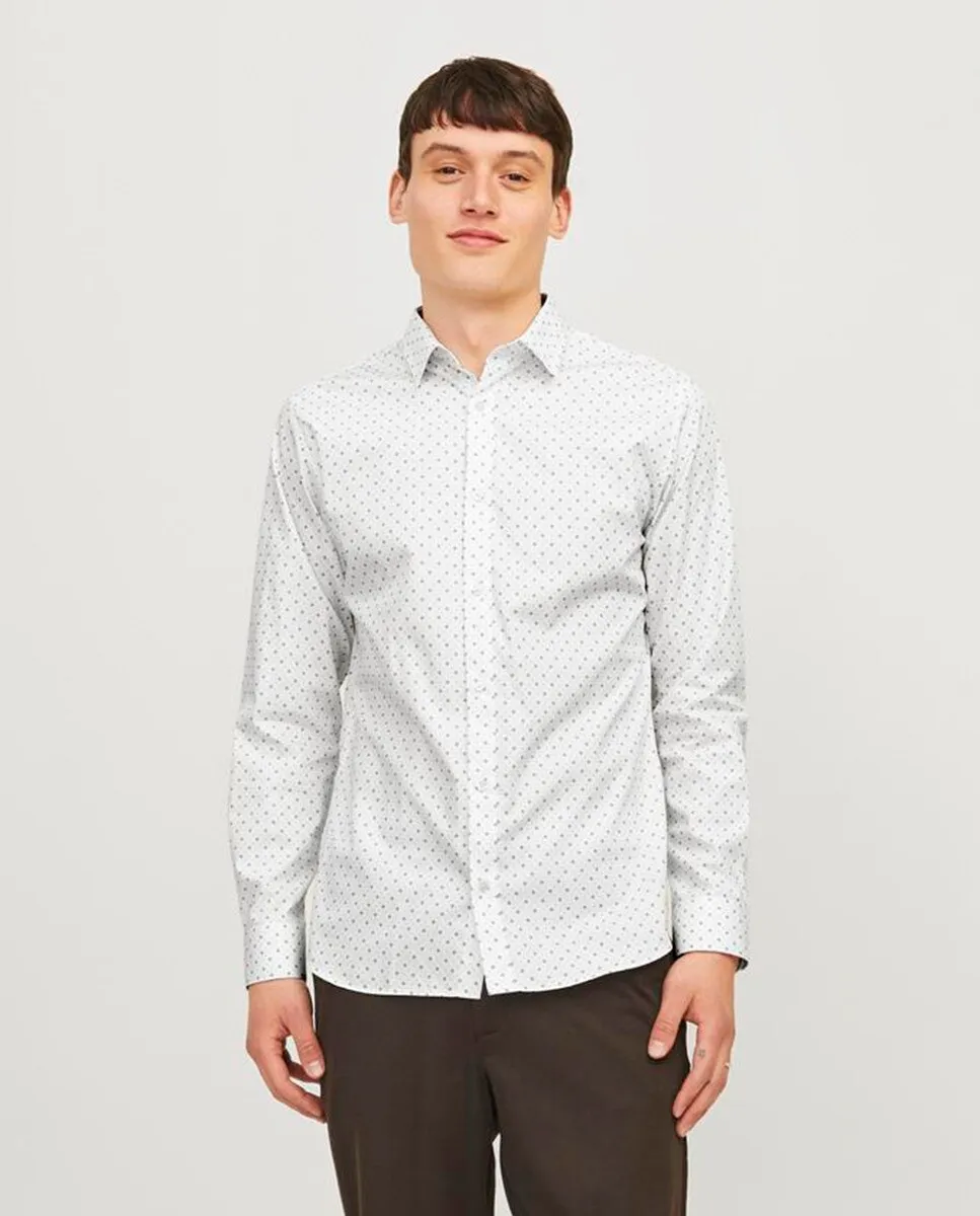 Мужская рубашка из структурированного хлопка с застежкой на пуговицы Jack & Jones, белый
Мужская рубашка из структурированного хлопка с застежкой на пуговицы Jack & Jones, белый