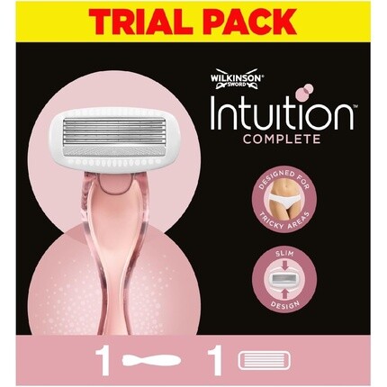 Бритва Intuition Complete для женщин, ручка для гладкого бритья + 1 сменный стержень, Wilkinson Sword
Бритва Intuition Complete для женщин, ручка для гладкого бритья + 1 сменный стержень, Wilkinson Sword
