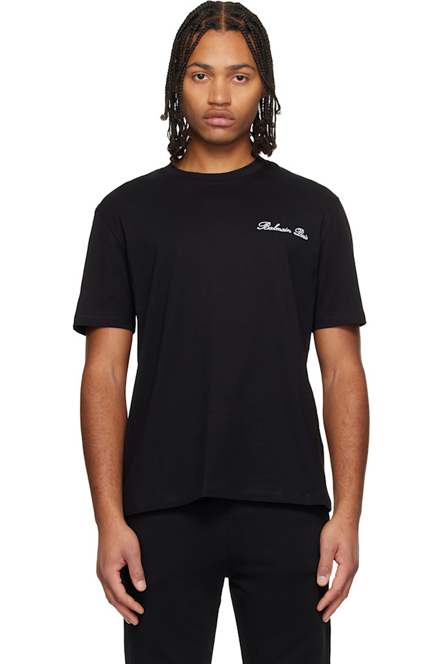 Футболка с вышитой надписью «Balmain», черный
Футболка с вышитой надписью «Balmain», черный