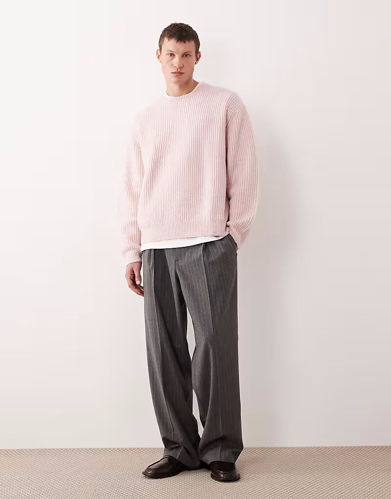 Элегантные широкие фланелевые брюки в тонкую полоску темно-серого цвета с эластичной талией Asos Design
Элегантные широкие фланелевые брюки в тонкую полоску темно-серого цвета с эластичной талией Asos Design