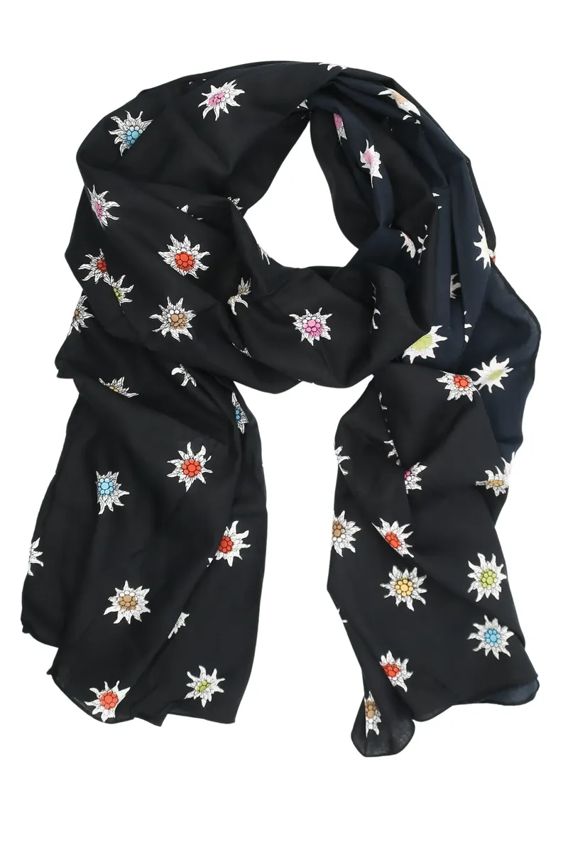 Шарф Allgäu Rebell "Эдельвейс", черный с яркими мотивами Эдельвейс, черный
Шарф Allgäu Rebell "Эдельвейс", черный с яркими мотивами Эдельвейс, черный